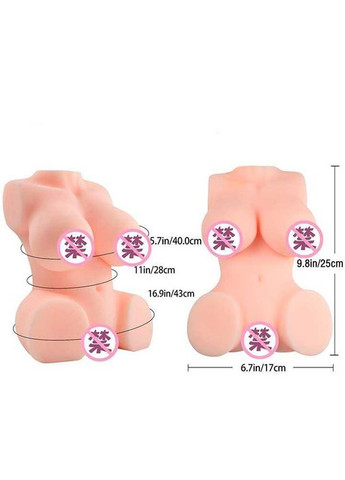 Мастурбатор торс "Annika" 25 см Тілесний K000352 No Brand (366887882)