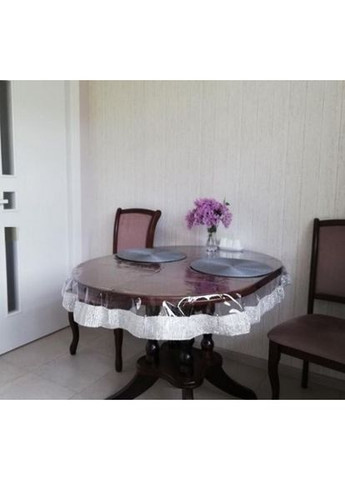 Силіконова Кругла Скатертина СALIPSO зі Стразовою Срібною стрічкою 150 см Calipso (315145032)