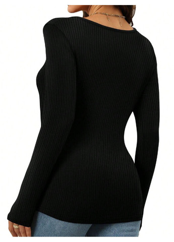 Черный демисезонный джемпер SHEIN