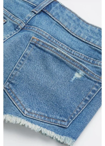 Женские джинсовые шорты с заниженной талией Н&М (56954) W34 Синие H&M (291240611)