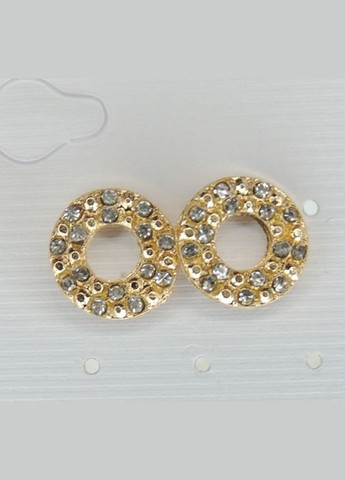 Сережки сережкигвоздики (пусети) Сонячні бублики золотистий Liresmina Jewelry (285110947)