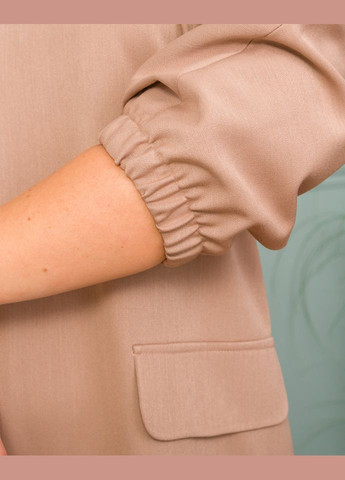 Темно-бежевое платье 14528-3 Alenka Plus