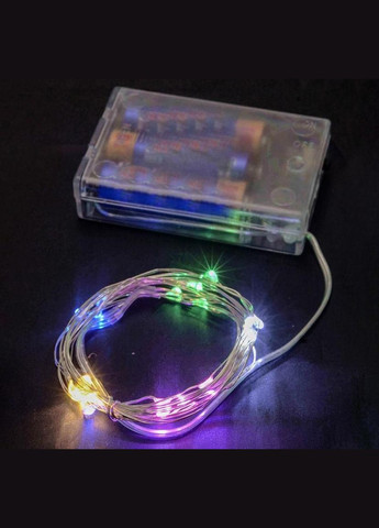 Гірлянда світлодіодна Роса, на батарейках, різнокольорове світло, 3 м No Brand (340485324)