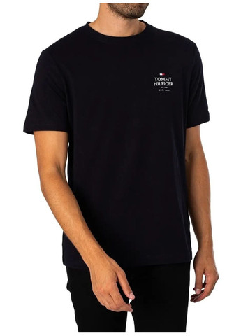 Черная футболка мужская Tommy Hilfiger Stack T-Shirt