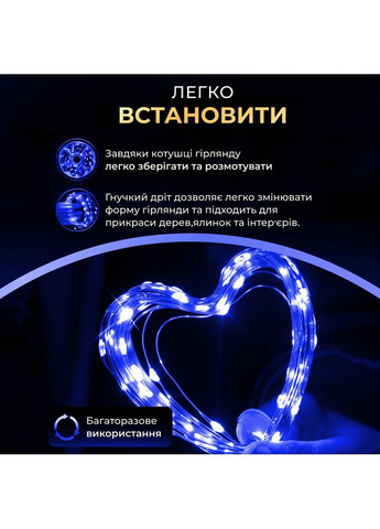 Гирлянда роса на пульте 50 метров на 500 led светодиодов капля на зеленом проводе синяя 500L50MGBL No Brand (362502972)