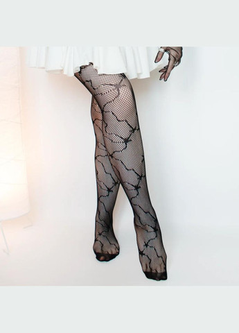 Чорні колготки сітка з зірками фентезійні еластичні колготи як зорепад асиметричний візерунок зірок міцні панчохи y2k fairycore No Brand (331155369)
