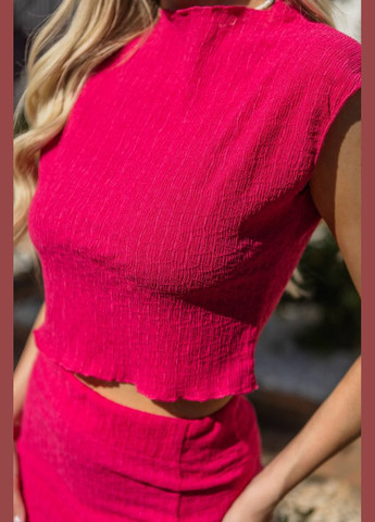 Елегантний зручний костюм спідниця і топ малиновий You Best (294608574)