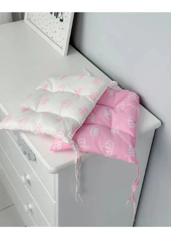 Подушка м'яка для дитячого стільчика 23х28, рожева з короною No Brand (399778472)