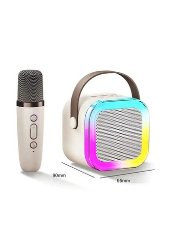 Караоке Светодиодный беспроводной на 2 Микрофона, аудио микрофон детское караоке SPEAKER K12 No Brand (334293525)