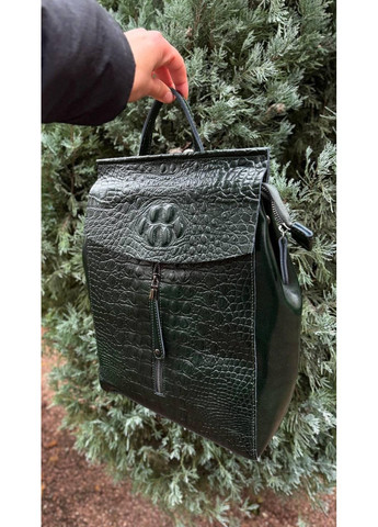 Женский рюкзак зеленый натуральная кожа 720/2 No Brand (370705595)