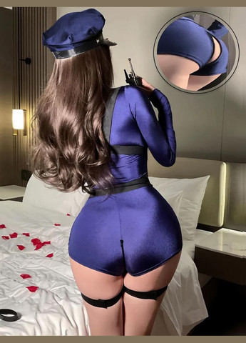 Синій комплект для рольових ігор жіночий police синій No Brand Комплект для рольових ігор Поліцейська