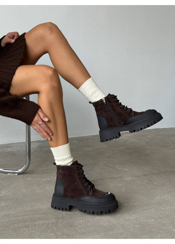 Зимние зимние ботинки No Brand из натуральной замши