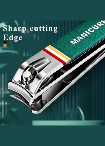 Набір для манікюру та педикюру Manicure з нержавіючої сталі у сумці 13 предметів Green Max-Manicure (297949511)