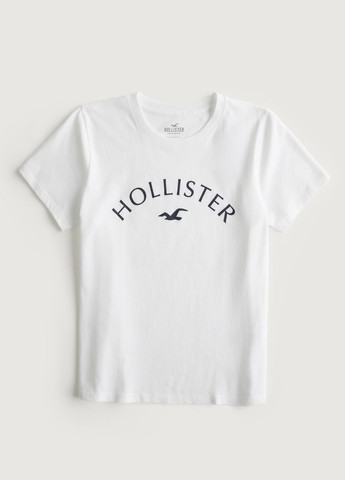 Біла літня футболка hc9824w Hollister