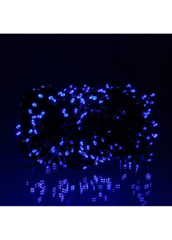 Новогодняя гирлянда уличная 100 м 1000 LED с солнечной батареей 8 режимов работы черный провод Синий SB1000L100MBBL Garlando (370373148)
