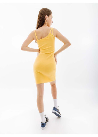 Желтое женское платье w nsw evrdy mod aysm tnk drss жёлтый Nike однотонное
