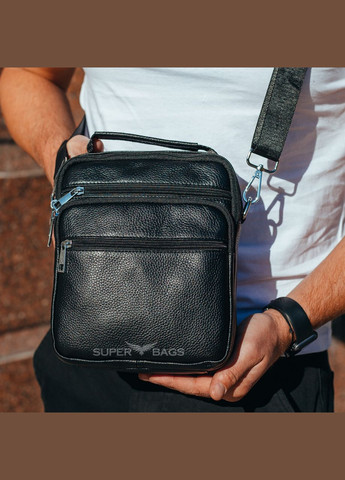 Шкіряна чорна чоловіча наплічна сумка Bexhill (302390998)
