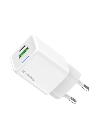 Сетевое зарядное устройство GaN Mini 35W PD Port PPS USB (Type-C PD + USB QC4.0) White (CW-CHS055PD-WT) Colorway (370616523)