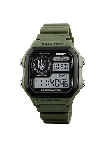 Наручний годинник Тризуб чорний полімерний електронний для чоловіків і жінок з будильником і календарем ProDobro (367264135)