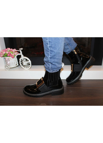 Черевики жіночі демісезонні чорні No Brand Черевики демісезонні жіночі (363839382)