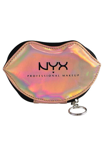 Косметичка Rose Gold Lips Vinyl Shiny Makeup Small Bag на молнии NYX Professional Makeup (280266144)
