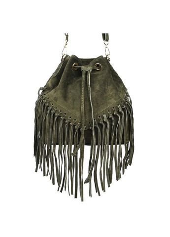 Жіноча замшева сумка на плече (Італія) fz189624 оливкова Firenze (316702201)