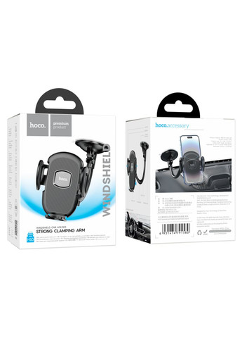 Держатель для мобильного H10 General car holder(windshield) Black Hoco (300684396)