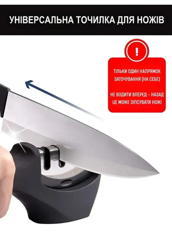 Ручна механічна точилка для кухонних ножів TOCH0013 три види заточування Чорний VTech (362355227)
