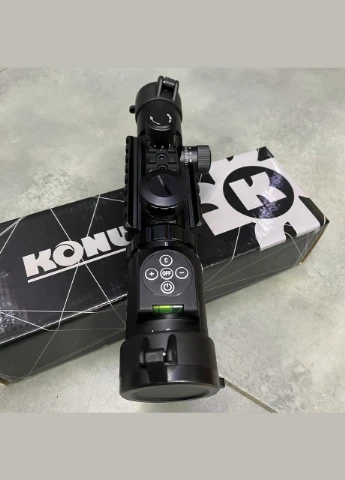 Оптический прицел KONUSPRO AS-34 2-6x28 MIL-DOT IR, 3 планки Пикатинные, подсветка сетки red/blue, пузырьковый уровень Konus (338625265)