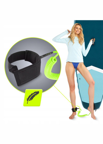 Лиш страховочный для доски SUP-Leash Black/Green () TSUNAMI P-5907739316479 (342758408)