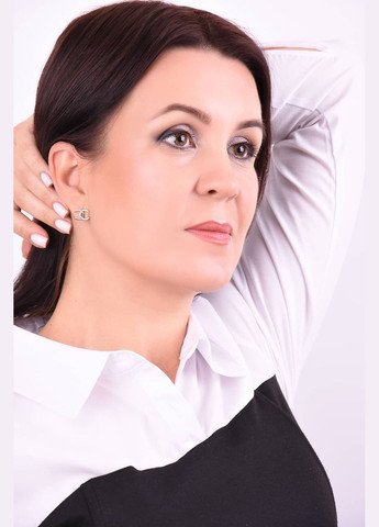 Срібні сережки-гвоздики (40071) IRIJ (331016935)