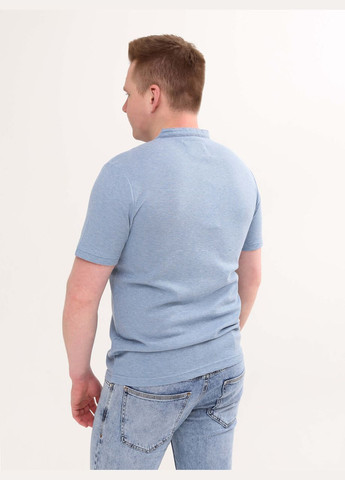 Поло чоловіче блакитне пряме воріт стійка MCS Пряма (292785502)