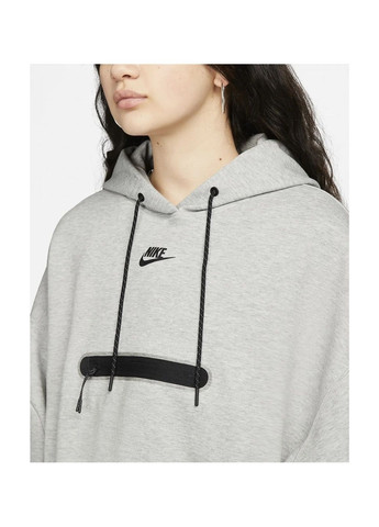 Худі жіноче Sportswear Tech Fleece Over-Oversized Cropped Pullover Hoodie Grey Dr4973-063 Nike (365962339)
