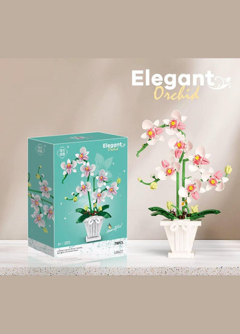 Конструктор цветок орхидея 718 деталей в горшке белый (519) Elegant (332181750)