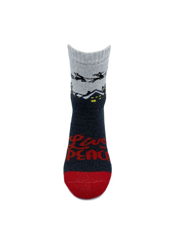 Комбинированные носки женские, махровые, высокие. санта летит. набор из 3 пар. цветной микс Крокус новогодние (365858372)