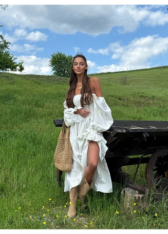 Жовтий повсякденний жіноча літня сукня марічка з розрізом (mil622) milirud