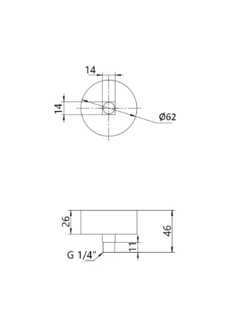 Манометр с глицерином Forte 4 бара, 1/4"Н, нижнее подключение TAF170G4B Thermo Alliance (397606842)