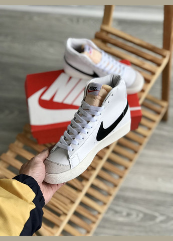 Кроссовки женские и мужские Nike Blazer Mid white | Найк Блейзер Мид белые No Brand белые всесезоны (307397753)