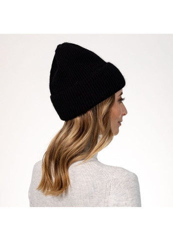 Шапка біні жіноча вовна чорна ІЛАРІЯ LuckyLOOK 564-602 (322790242)