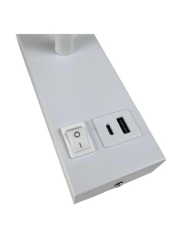 Світильник настінний SNAKE USB+Type-C 5W 4200K 250Lm IP20 білий Violux (365652410)