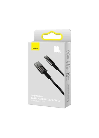 Кабель Tungsten Gold Fast Charging Data Cable USB to Type-C 100W 1m Black Baseus (388967585)