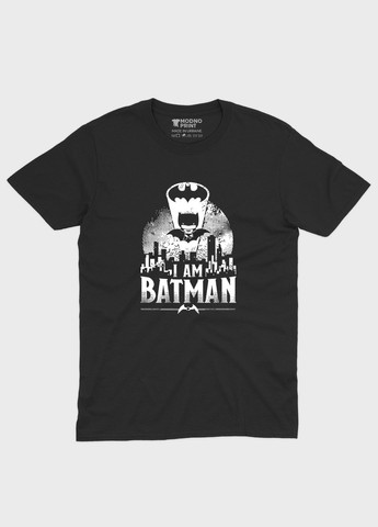 Черная мужская футболка с принтом супергероя - бэтмен (ts001-1-bl-006-003-039) Modno