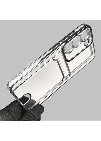 Чохол для Galaxy S23 (SM-S911B) зі срібною окантовкою з кишенькою для карток на самсунг с23 срібний Samsung (366021061)