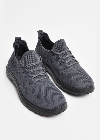 Темно-сірі Осінні кросівки чоловічі темно-сірого кольору на шнурівці Let's Shop