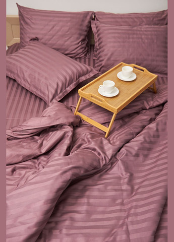 Комплект постельного белья евро 200х220 наволочки 2х40х60 Satin Stripe (MS-820000535) Moon&Star Garnet (284416353)