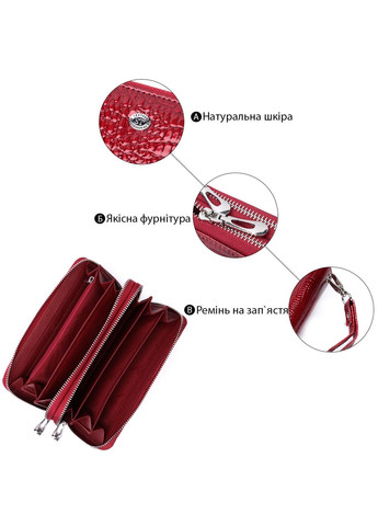 Женский кожаный кошелек 19х9,5х4 см st leather (315869652)