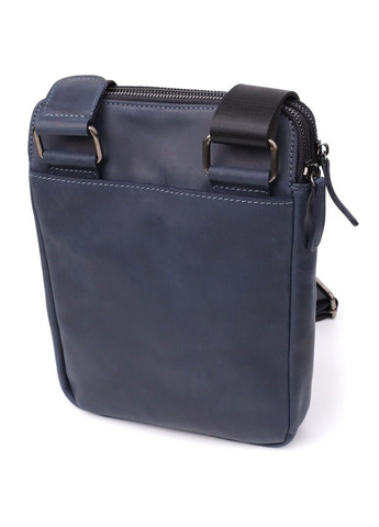 Практична чоловіча сумка через плече із вінтажної натуральної шкіри 20867_1 Синій Shvigel (362556852)