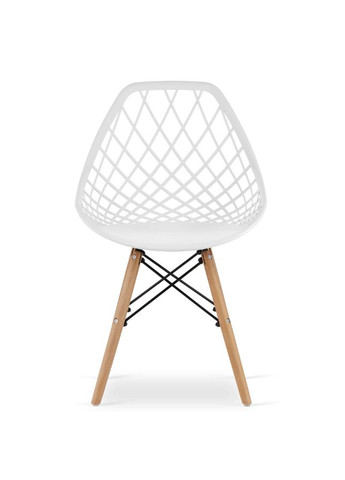 Стул Sakai с деревянными ножками ажурная спинка белый Leobert (301865688)