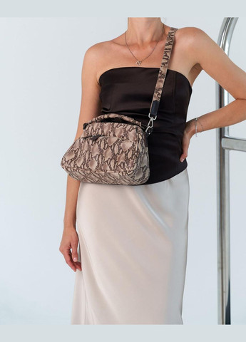 Жіноча сумка з натуральної шкіри з плечовим ременем і короткою ручкою рептилія «Нанні» WeLassie (347018362)