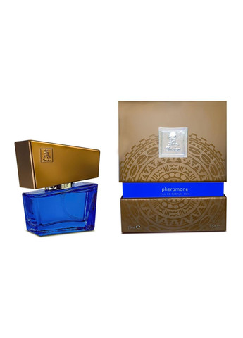 Духи з феромонами чоловічі SHIATSU Pheromone Fragrance men darkblue 15 ml Hot (372737385)